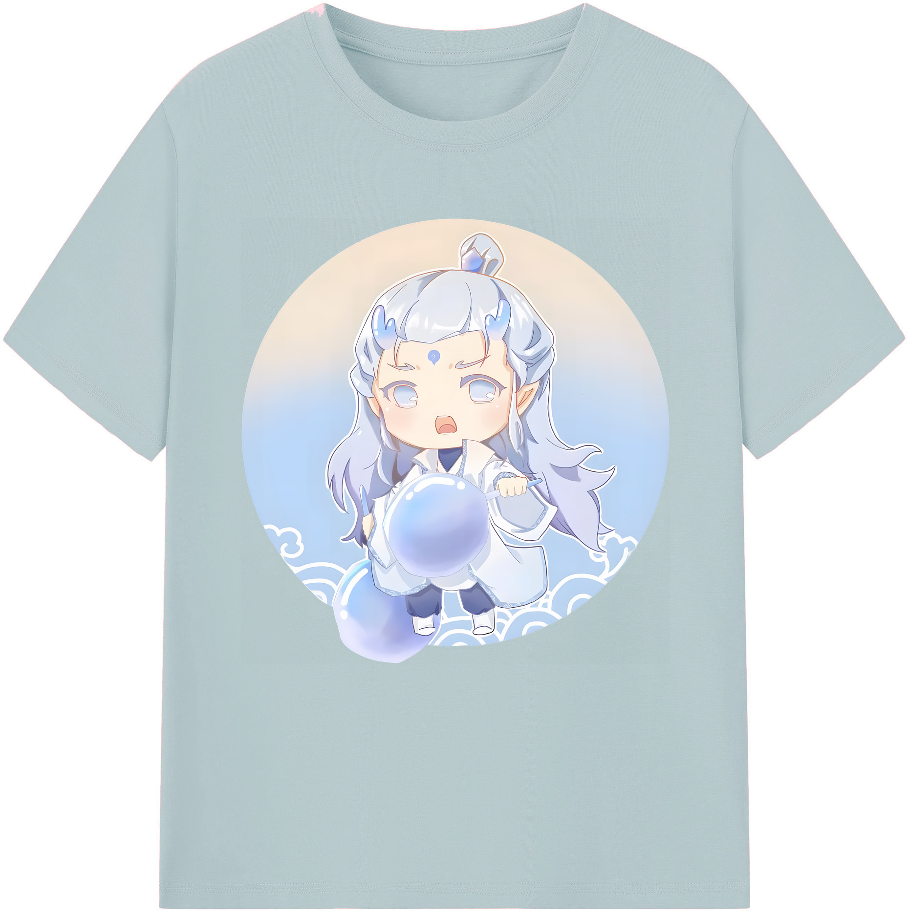 （画像用） Ne Zha 2 ナタ 魔童の大暴れ 綿100％半袖Tシャツ（フロントプリント）